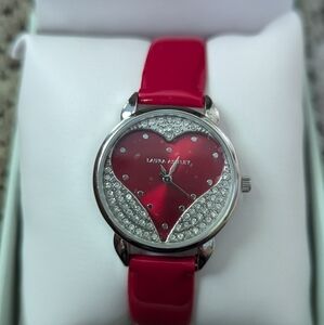 Laura Ashley Red Patent Strap Watch